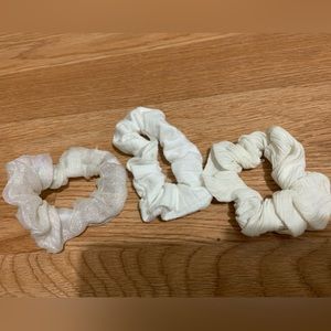 White scrunchies